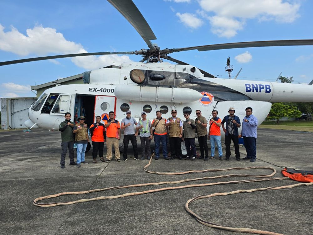 Tangulangi Karhutla, Riau Kembali Terima Heli MI-8 Untiuk Kegiatan Water Bombing