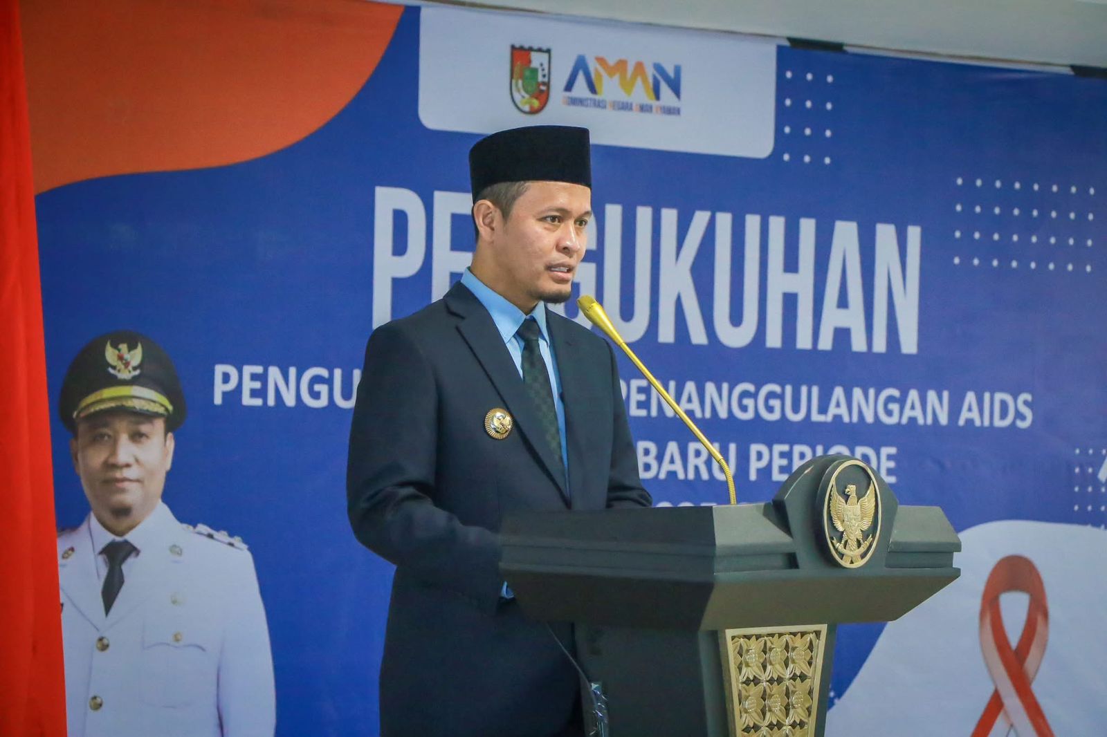 Walikota Pekanbaru Paparkan Komitmen Pencegahan HIV/AIDS di Pengukuhan Pengurus KPA Pekanbaru