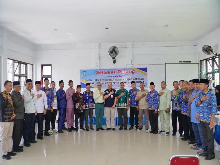Sosialisasi Percepatan Pembentukan Koperasi Desa/Kelurahan Merah Putih Digelar di Kecamatan Tambang, Kabupaten Kampar