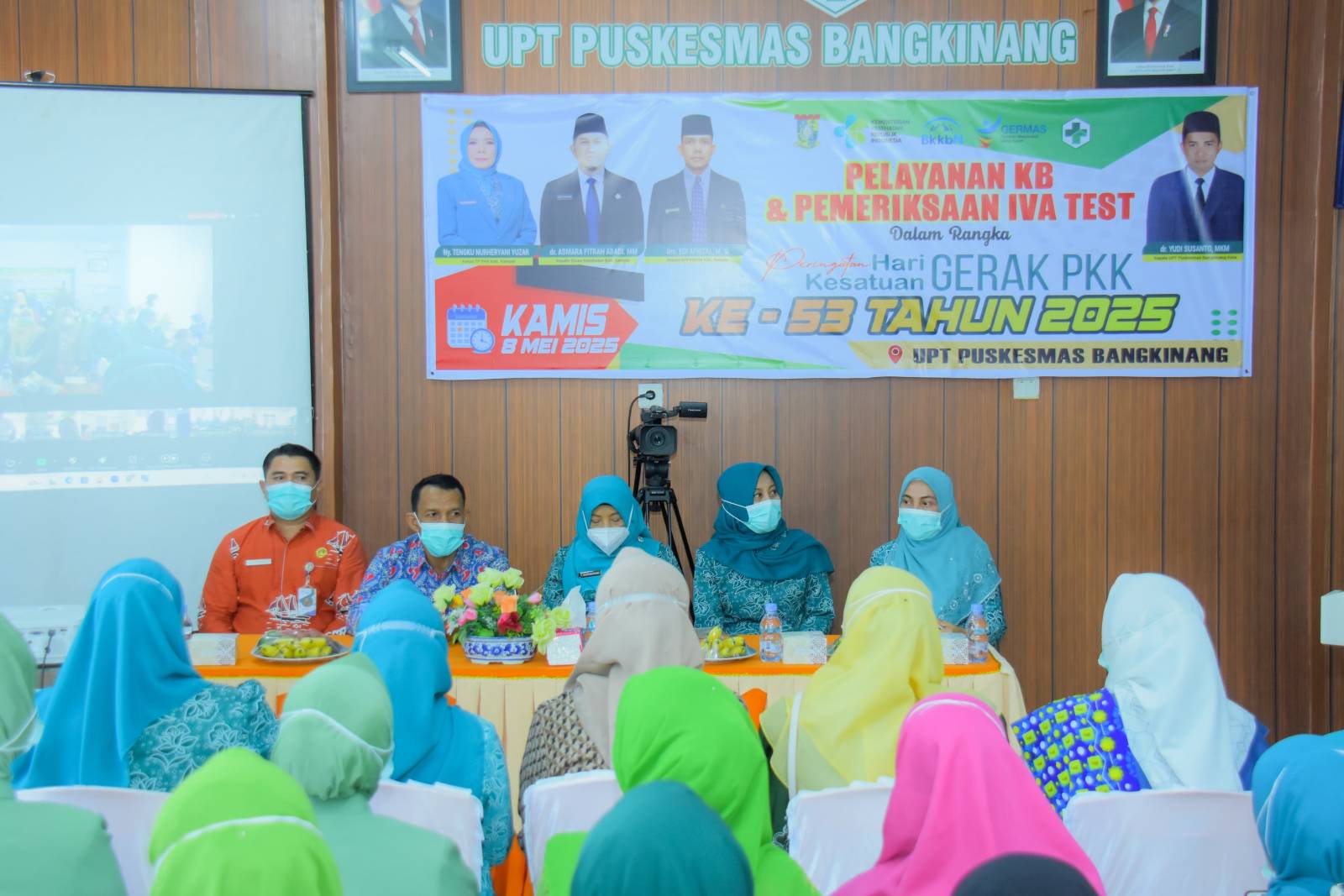 HKG PKK Ke-53 Tahun 2025, TP PKK Kab. Kampar Laksanakan Kegiatan Skrining Kanker Seviks Dan Pelayanan KB Gratis
