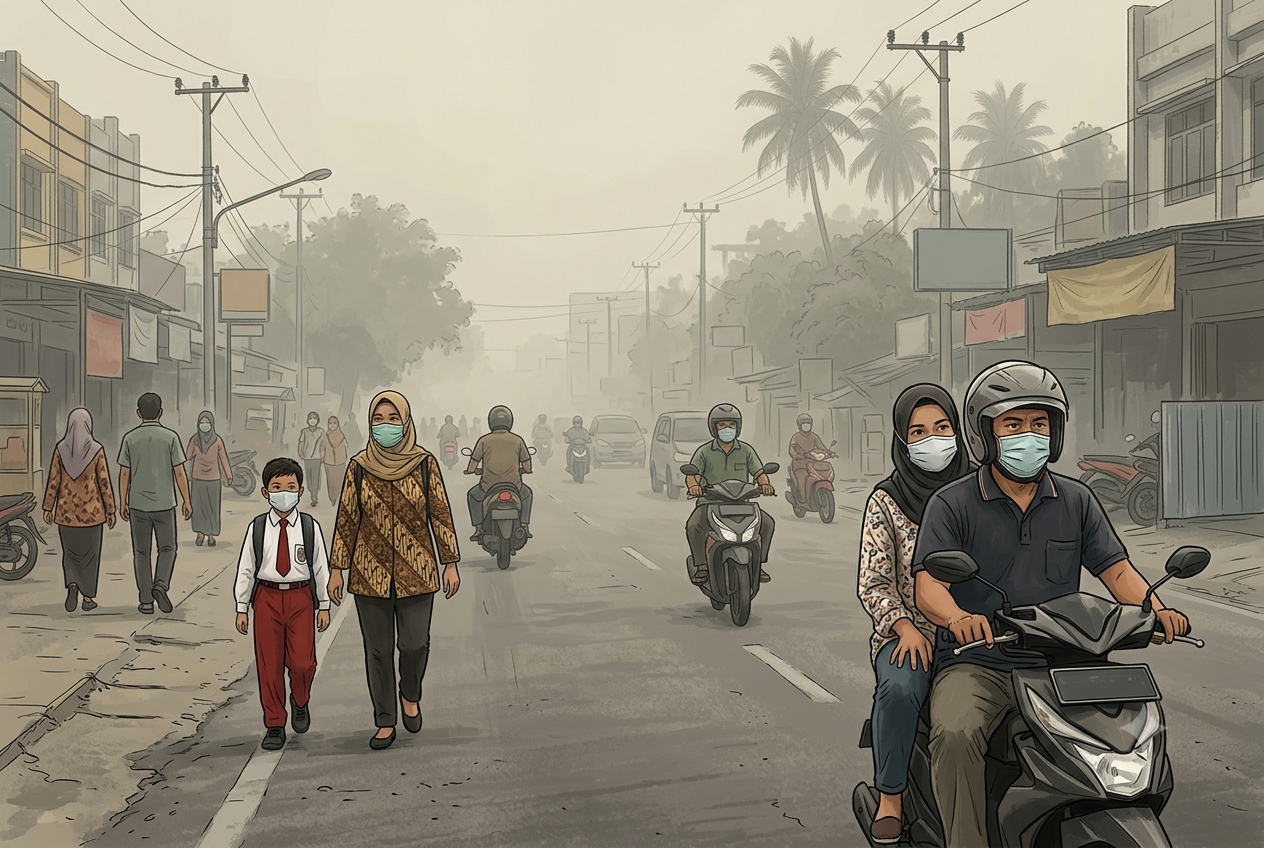 Ada 1.225 Titik Panas di Sumatra, Riau Diselimuti Kabut Asap Tipis